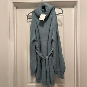 NWT - Turtleneck Cold-Shoulder Sweater Dress